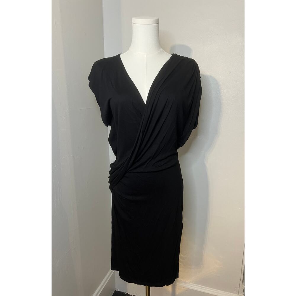 AllSaints Helix Indigo Draped Dress Size 4 (B20370)